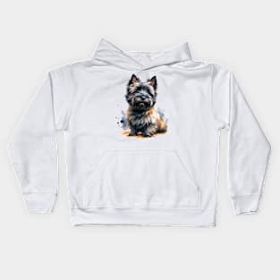 Watercolor Cairn Terrier - Beautiful Dog Kids Hoodie